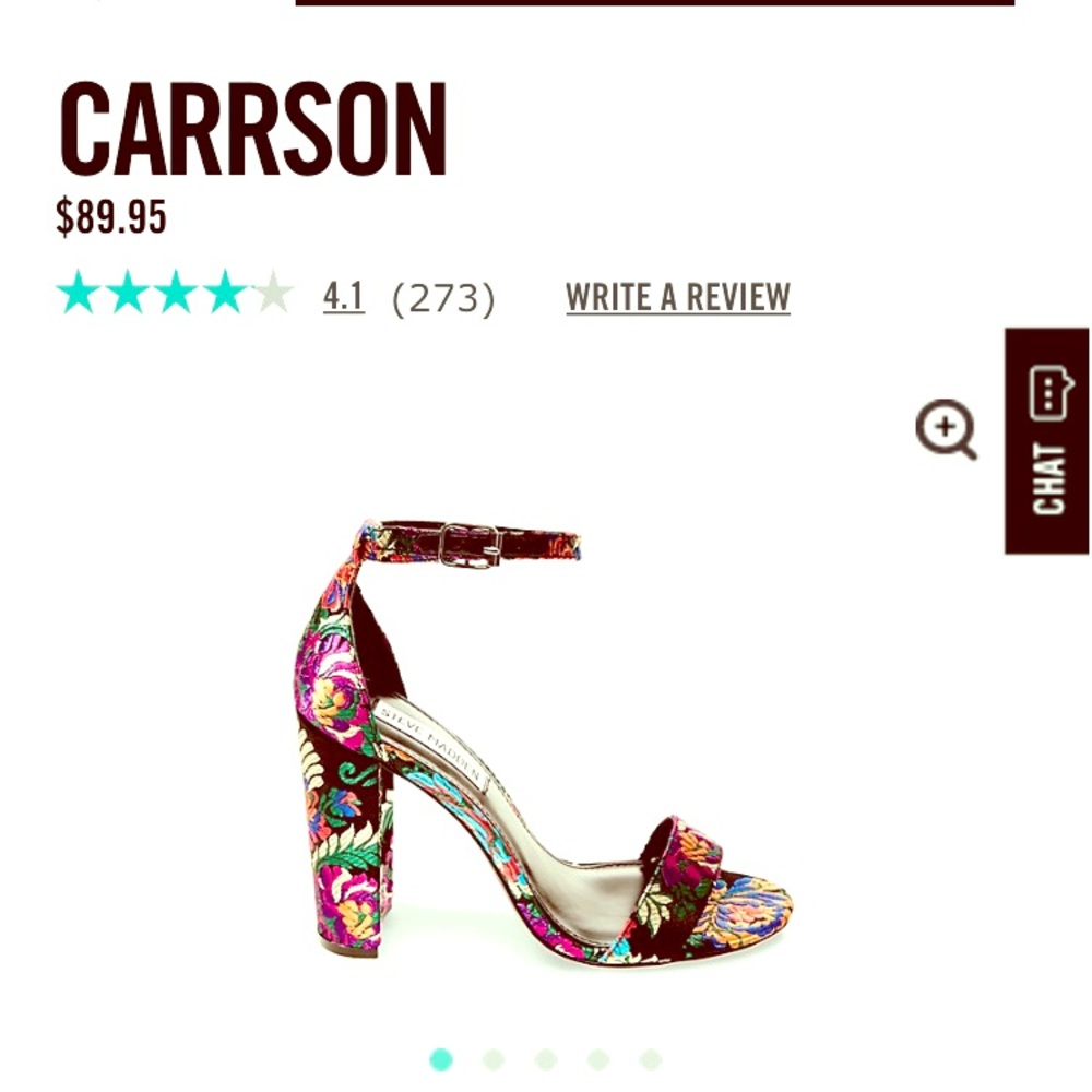 Steve Madden “Carson” heels floral design